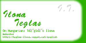 ilona teglas business card